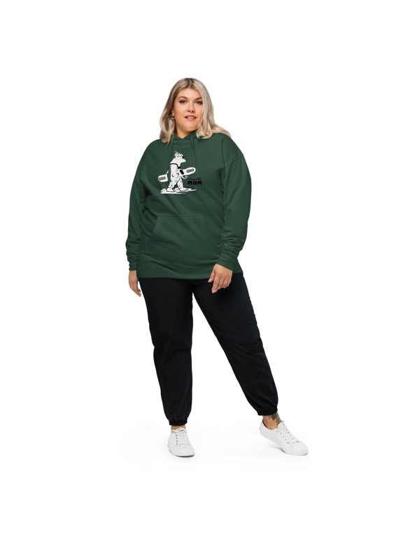 Snowboard MOM Unisex midweight hoodie (Alpine Green, XL)