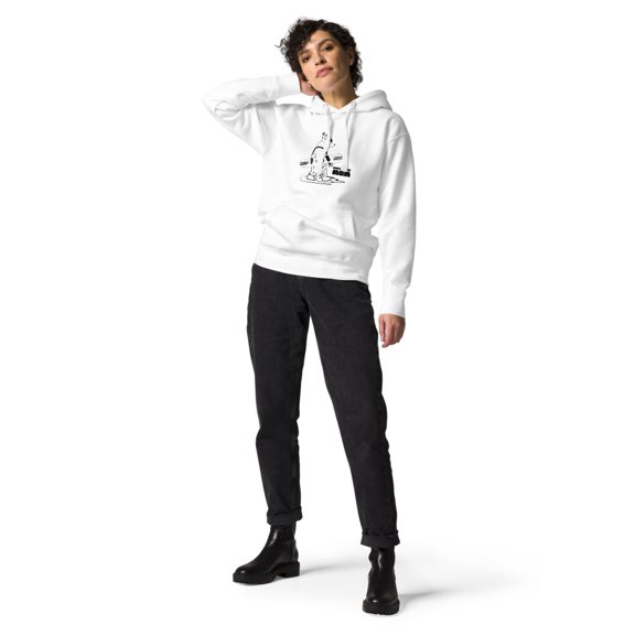 Snowboard Mom Unisex Hoodie (White, L)