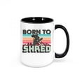 thumbnail image 1 of Snowboard Mug, Born To Shred, Snowboarder Mug, Snowboard Gift, Skiing Mug, Gift For Him, Winter Sports, Sublimated Design, Snowboard Cup, BLACK, 1 of 1