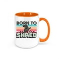 thumbnail image 1 of Snowboard Mug, Born To Shred, Snowboarder Mug, Snowboard Gift, Skiing Mug, Gift For Him, Winter Sports, Sublimated Design, Snowboard Cup, ORANGE, 1 of 1