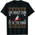 thumbnail image 1 of Snowboard Oh What Fun It Is To Ride Ugly Christmas Boarding T-Shirt, 1 of 3