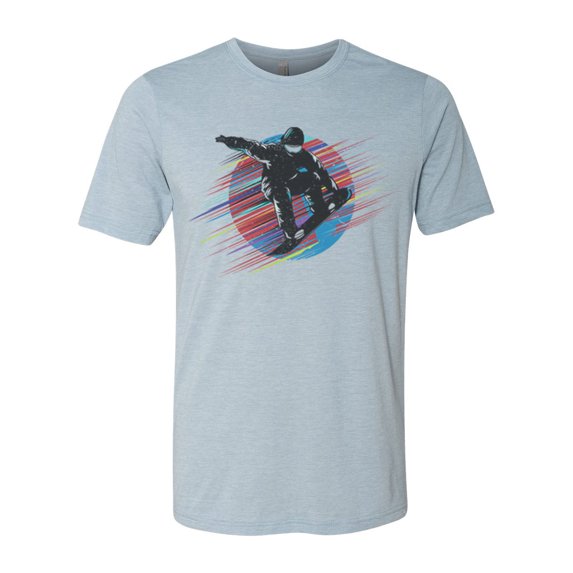 Snowboard Shirt, Snowboard Sun, Skiing Shirt, Unisex Fit, Snowboarder, Skiing Gift, Sublimated Design, Snowboard Gift, Snowboard Apparel, Stonewash Denim, LARGE