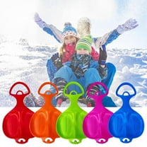 Snowboard Sled - Snow Sled with Handle for and Adults, Heavy-Duty Portable Winter Sledding Board, Outdoor Skiing Toboggan for Snow Play and Winter Sports, Blue, 1Pcs