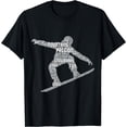 thumbnail image 1 of Snowboard Snowboarder Snowboarding Boys Men Kids T-Shirt Black 4X-Large, 1 of 4