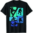 thumbnail image 1 of Snowboard Tshirt for Snowboarder | Retro Mens Snowboarding T-ShirtMen's and women's gift, black and white T-shirt, size: Extra large S-4XL, 1 of 4
