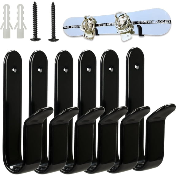 Snowboard Wall Mount Clips, Horizontal Skateboard Mount,Snowboard Display Stand for Room, Garage