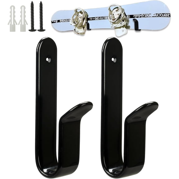 Snowboard Wall Mount Clips, Horizontal Skateboard Wall Mount，Snowboard Display Stand for Room, Garage