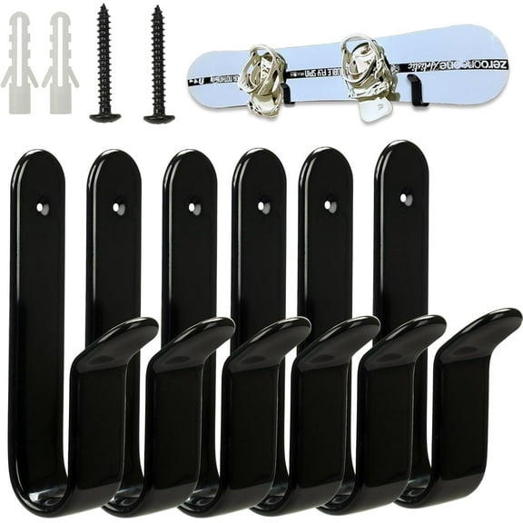 Snowboard Wall Mount Clips, Horizontal Skateboard Wall Mount,Snowboard Display Stand for Room, Garage