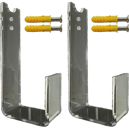 Snowboard Wall Mount Storage Hook Rack for Most SUP&Surfboard, Ski&Snow Board, Skate Board, Long Board, Paddle Board Wall Holder Display Stand Bracket - Premium Invisible Clear Acrylic, (2.5" Gap,)