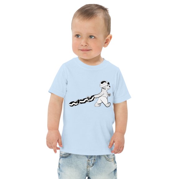 Snowboard bear Toddler jersey t-shirt (Light Blue, 5/6)