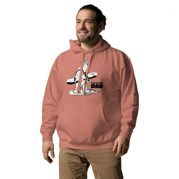 Snowboard dadUnisex Hoodie (Dusty Rose, XL)