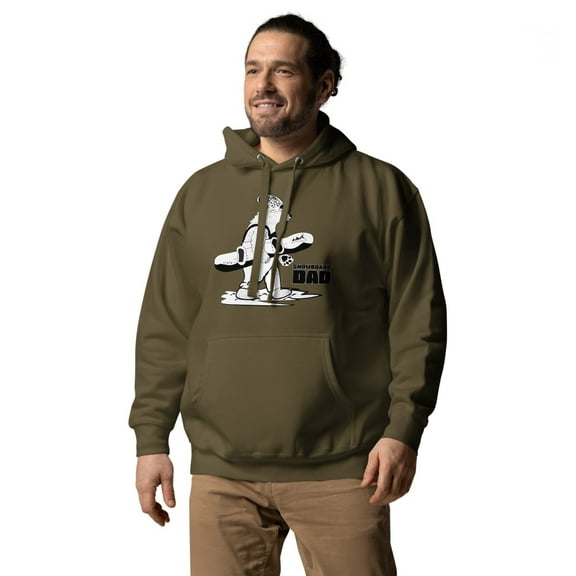 Snowboard dadUnisex Hoodie (Military Green, M)