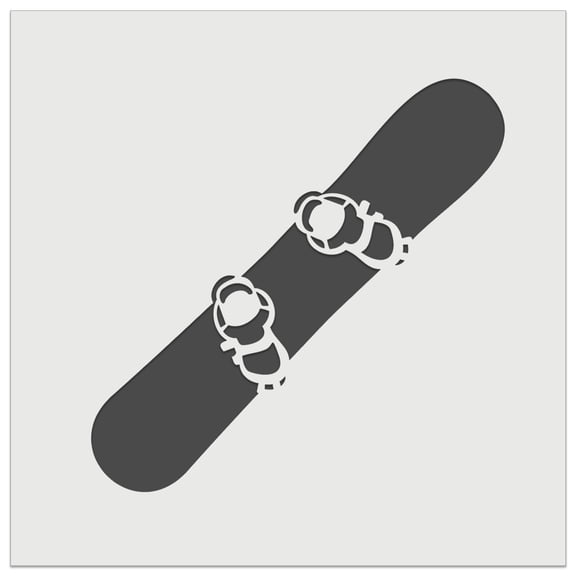Snowboard with Boot Bindings DIY Cookie Wall Craft Stencil - 3.5 Inch