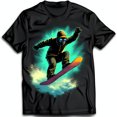 thumbnail image 1 of Snowboarder Aerial Graphic Black T-Shirt Adventure & Thrill, 1 of 5