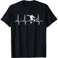 thumbnail image 1 of Snowboarder Gifts - Snowboarding Heartbeat T Shirt Black 3X-Large, 1 of 3
