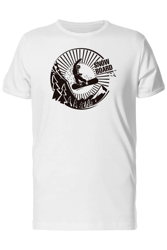 Snowboarder Man On The Mountains T-Shirt Men -Image by Shutterstock, Male Medium