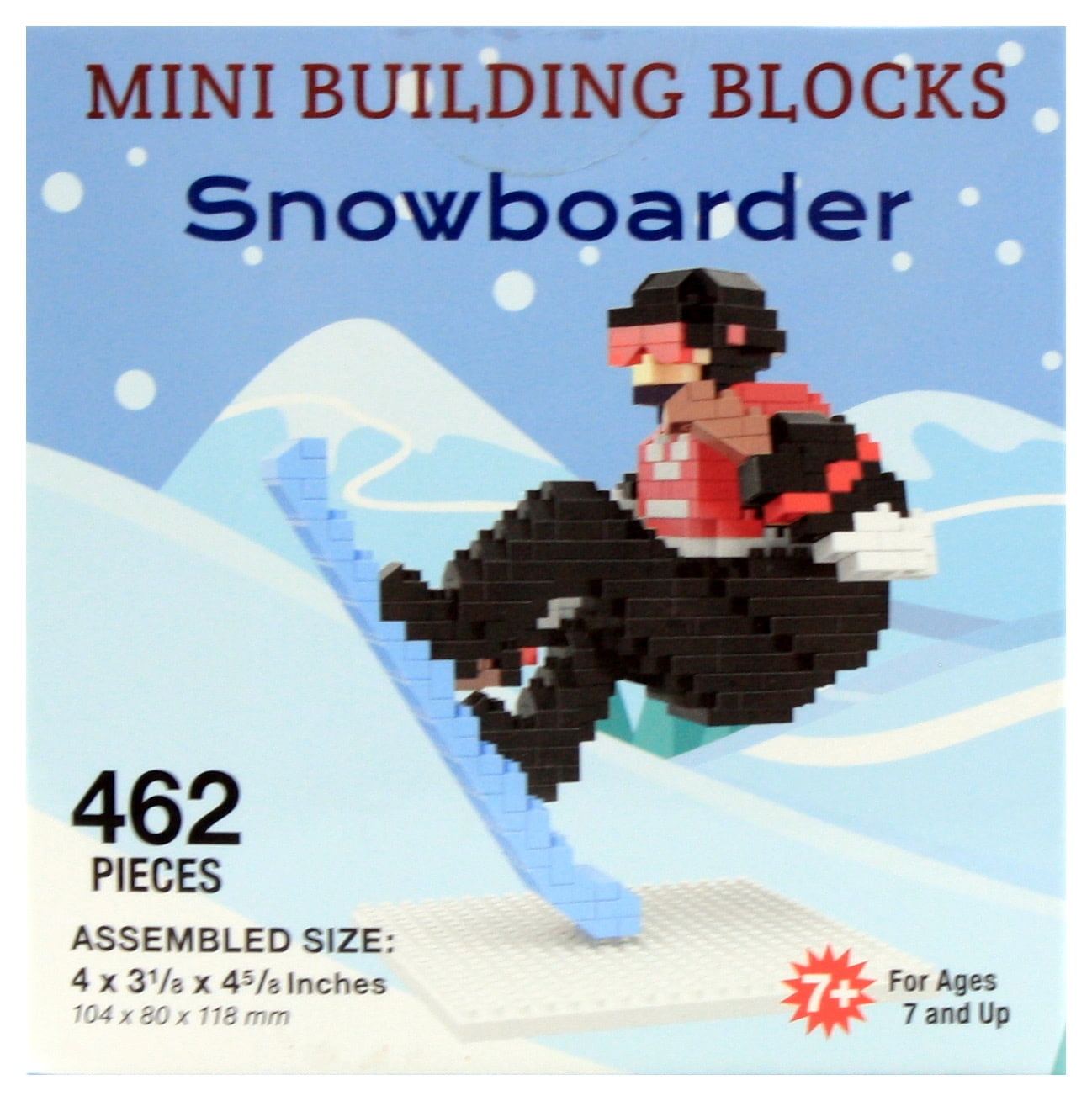 Compact Snow Blocks Snowboarder Mini Building Blocks - Walmart.com