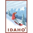 thumbnail image 1 of Snowboarder Scene, Idaho (24x36 Giclee Gallery Art Print, Vivid Textured Wall Decor), 1 of 3