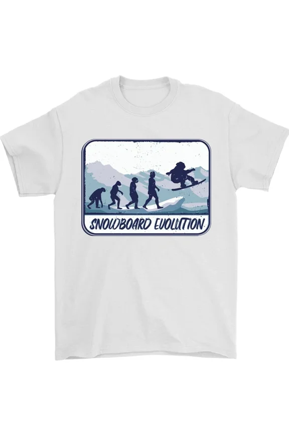 Snowboarding Evolution Funny Snowboarder T-Shirt
