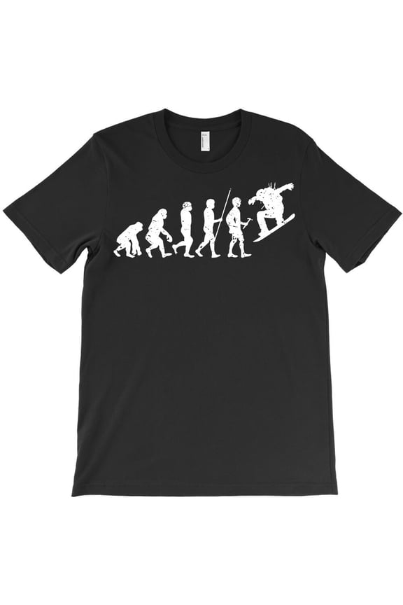 Snowboarding Evolution Snowboard Mountain Winter Themed Graphic Design G26266 Unisex T-Shirt, Up to Size 5XL