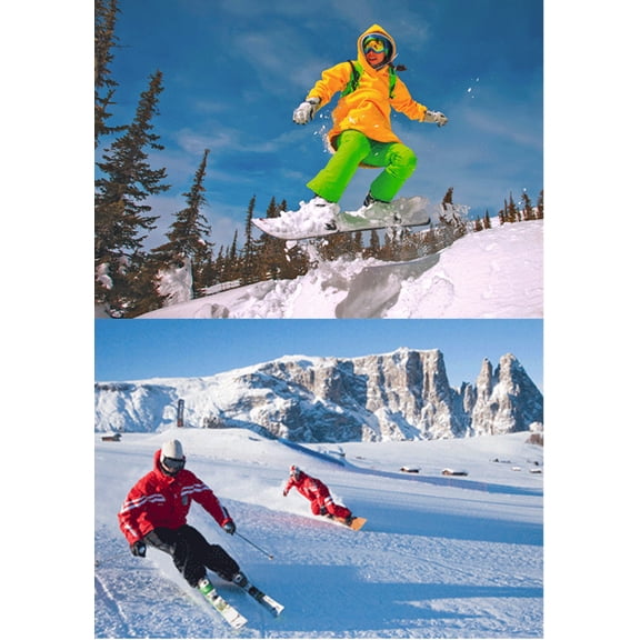 Snowboarding Images: 2 3D Lenticular Postcard - 4x6 Greeting Card