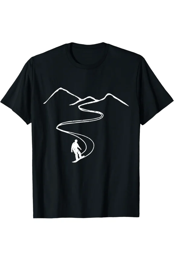 Snowboarding Line Art For Winter Sports Lovers T-Shirt All Size S-5Xl