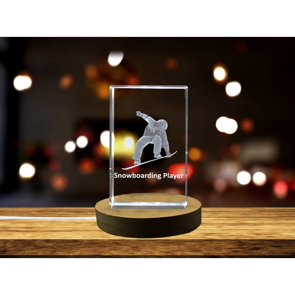 Snowboarding Player 3D Engraved Crystal 3D Engraved Crystal Keepsake/Gift/Decor/Collectible/Souvenir