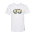 thumbnail image 1 of "Snowboarding Shirt, Snowboard Goggles, Unisex Fit, Soft Bella Canvas, Sublimation, Snowboard Shirt, Skiing Tee, Mountain Shirt, Winter Sport, White, 2XL", 1 of 1
