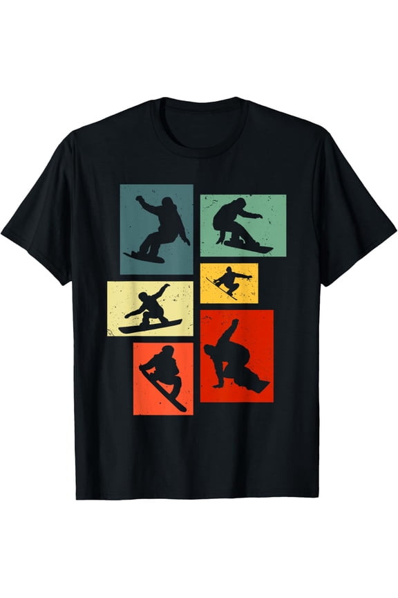 Snowboarding Snowboard Snowboarder Kids Boys Men T-ShirtMen's and women's gift, black and white T-shirt, size: Extra large S-4XL