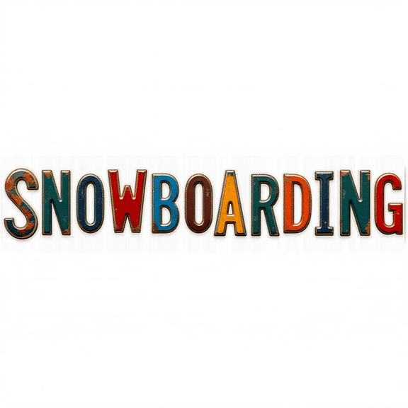 Snowboarding Tin Sign - 16x4 Inch - Great for Garage, Game Room, Man Cave Decor - Retro Metal Signs, Adventure Decor
