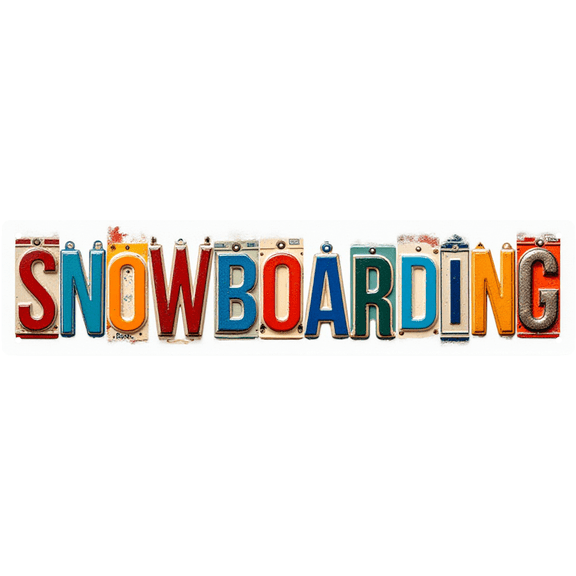 Snowboarding Tin Sign - 16x4 Inch - Ideal for Garage, Game Room, Man Cave Decor - Extreme Sports Signs, Action Decor