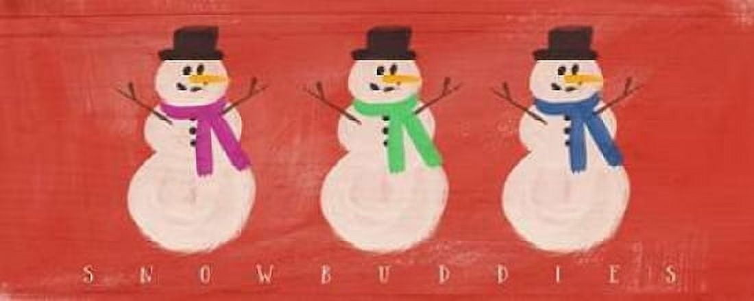 Snowbuddies Canvas Art - Linda Woods (10 x 20)