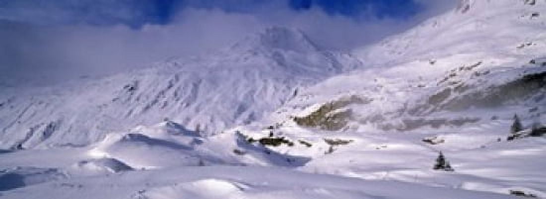 Snowcapped mountain in a polar landscape Simplon pass Switzerland Canvas Art - Panoramic Images (18 x 7)