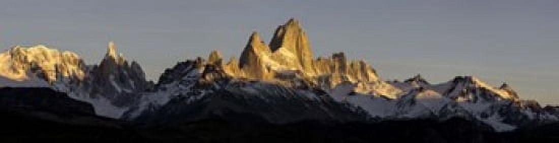 Snowcapped mountain range Mt Fitzroy Argentine Glaciers National Park Santa Cruz Province Patagonia Argentina Canvas Art - Panoramic Images (20 x 5)