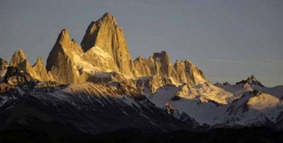 Snowcapped mountain range Mt Fitzroy Argentine Glaciers National Park Santa Cruz Province Patagonia Argentina Canvas Art - Panoramic Images (36 x 19)