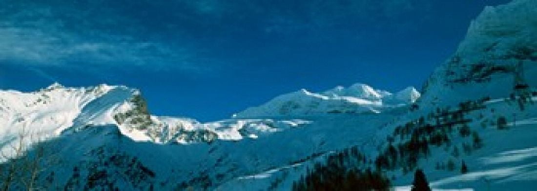 Snowcapped mountain range Simplon Pass Valais Canton Switzerland Canvas Art - Panoramic Images (36 x 13)