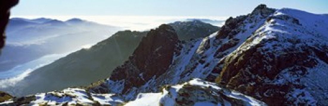 Snowcapped mountain range The Cobbler (Ben Arthur) Arrochar Argyll And Bute Scotland Canvas Art - Panoramic Images (18 x 6)