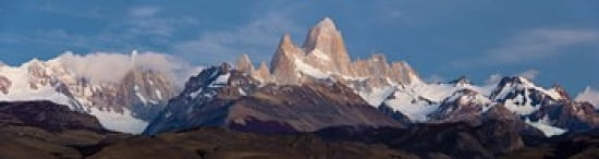 Snowcapped mountains Mt Fitzroy Cerro Torre Argentine Glaciers National Park Patagonia Argentina Canvas Art - Panoramic Images (42 x 12)