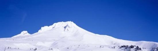 Snowcapped mountains Mt Hood Oregon USA Canvas Art - Panoramic Images (36 x 12)