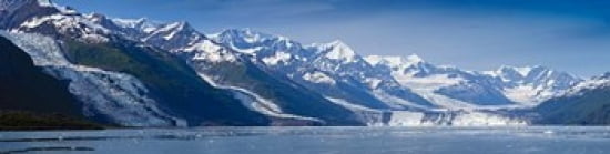 Snowcapped mountains at College Fjord of Prince William Sound Alaska USA Canvas Art - Panoramic Images (40 x 10)