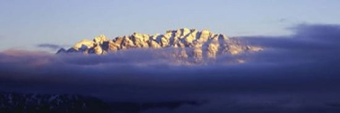 Snowcapped mountains at dawn Mt St John Grand Teton National Park Wyoming USA Canvas Art - Panoramic Images (18 x 6)