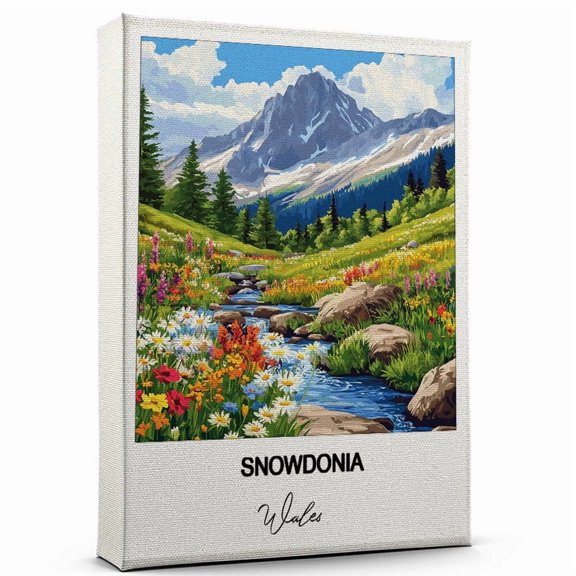 Snowdonia Canvas Wall Art  Travel-Inspired Home Decor Featuring Wales Art Canvas  Unique Gift for Travel Canvas  Ready to Hang