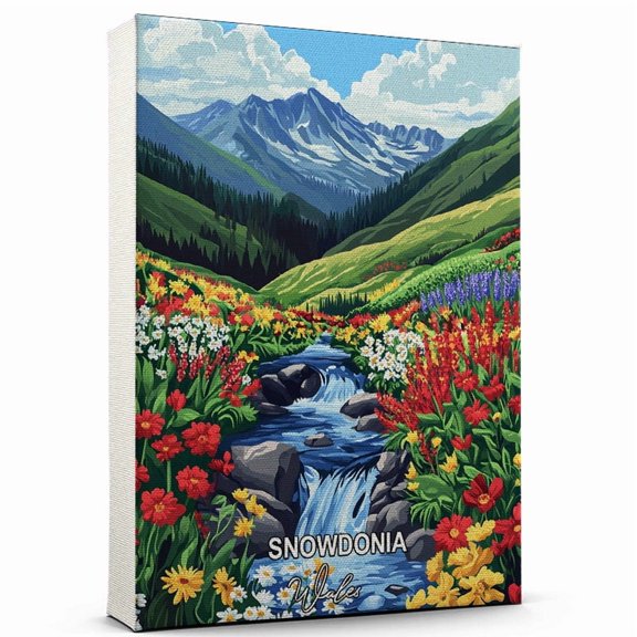 Snowdonia Travel Canvas Wall Art  Wales Canvas  A Scenic Artwork That Evokes Calmness, Wanderlust, and Connection with the World