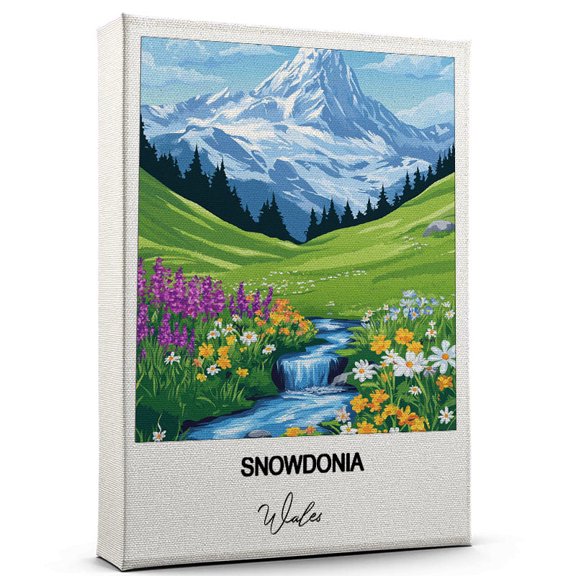 Snowdonia Travel Decorative Art Canvas  Wales Canvas  Colorful Travel Wall Decor for Any Room  Makes a Thoughtful Gift