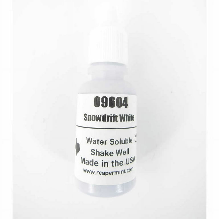 RPR09604 Snowdrift White Acrylic Reaper Master Series Hobby Paint .5oz Dropper Bottle