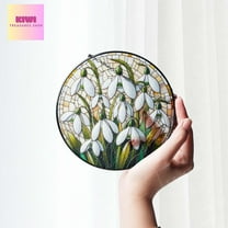 Snowdrop Flowers GLASS Suncatcher Hanging, Snowdrop Flower glass, Window hanging, Flower lover gift, Snowdrop Flower suncatcher, Gift For Mom/ Her