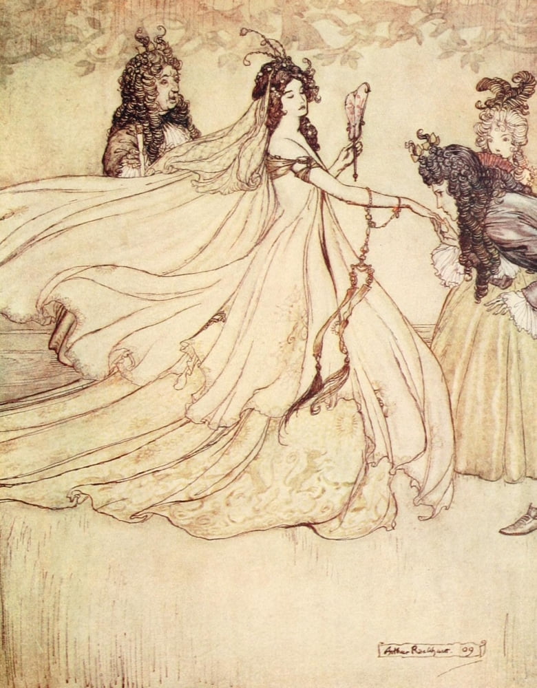 Snowdrop & other Tales 1920 Ashenputtel goes to the ball Canvas Art - A Rackham (18 x 24)