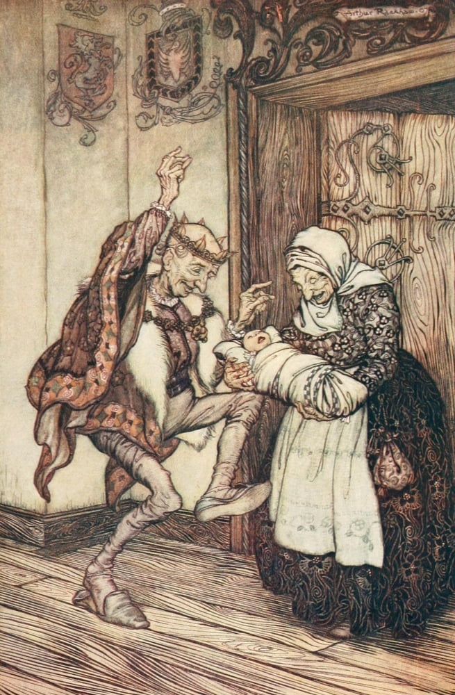 Snowdrop & other Tales 1920 Briar Rose Kings joy Canvas Art - A Rackham (18 x 24)
