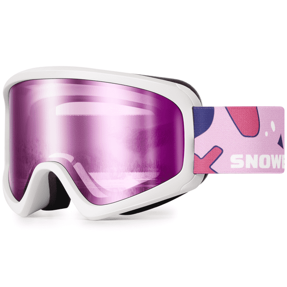Snower Kids Ski Goggles - Over Glasses Ski/Snowboard Goggles for Youth - 100% UV Protection