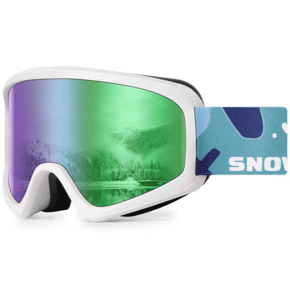 Snower Kids Ski Goggles - Over Glasses Ski/Snowboard Goggles for Youth - 100% UV Protection